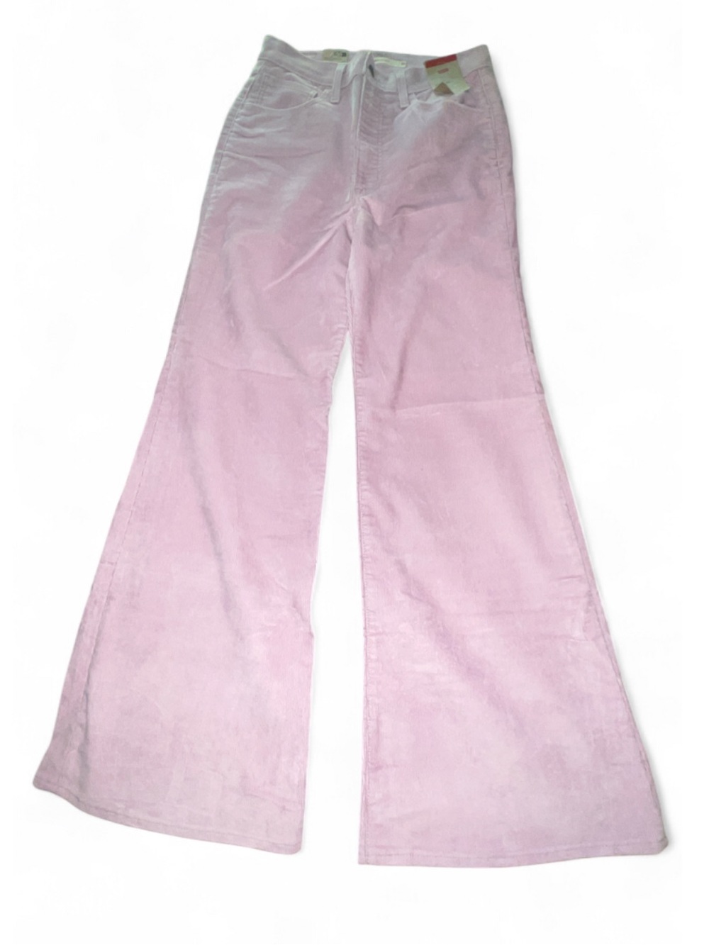NWT Levi’s High Rise Corduroy RibCage Light Pink Bell Bottom Jeans